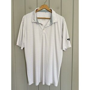 Swannies Polo Shirt XL White Links Clubs Print Short Sleeves White Maddens